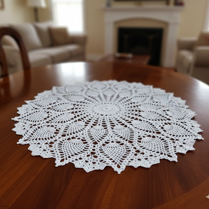Intricate Pineapple Lace Doily