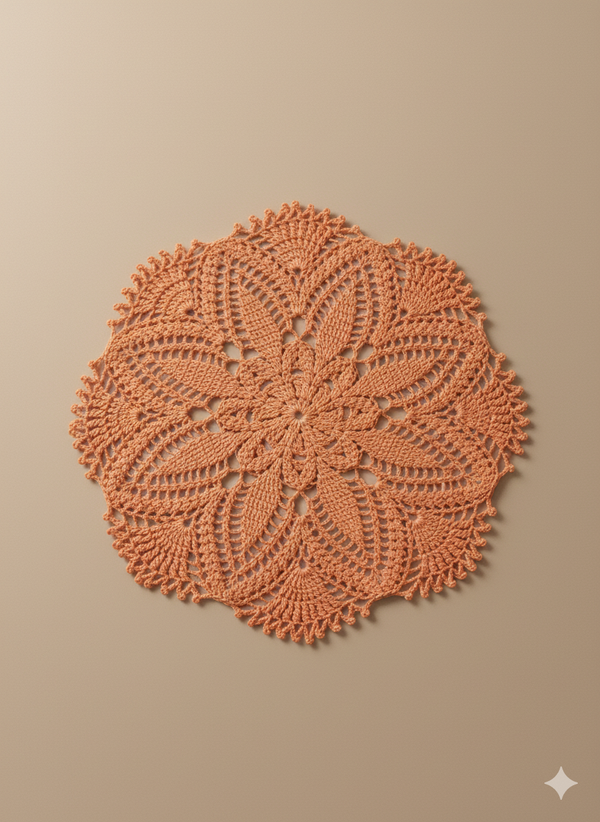 Orange Crochet Doily
