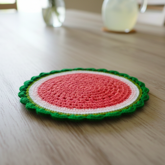 Watermelon Crochet Placemat Set