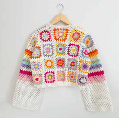 Colourful Granny Square Bolero (Handmade)