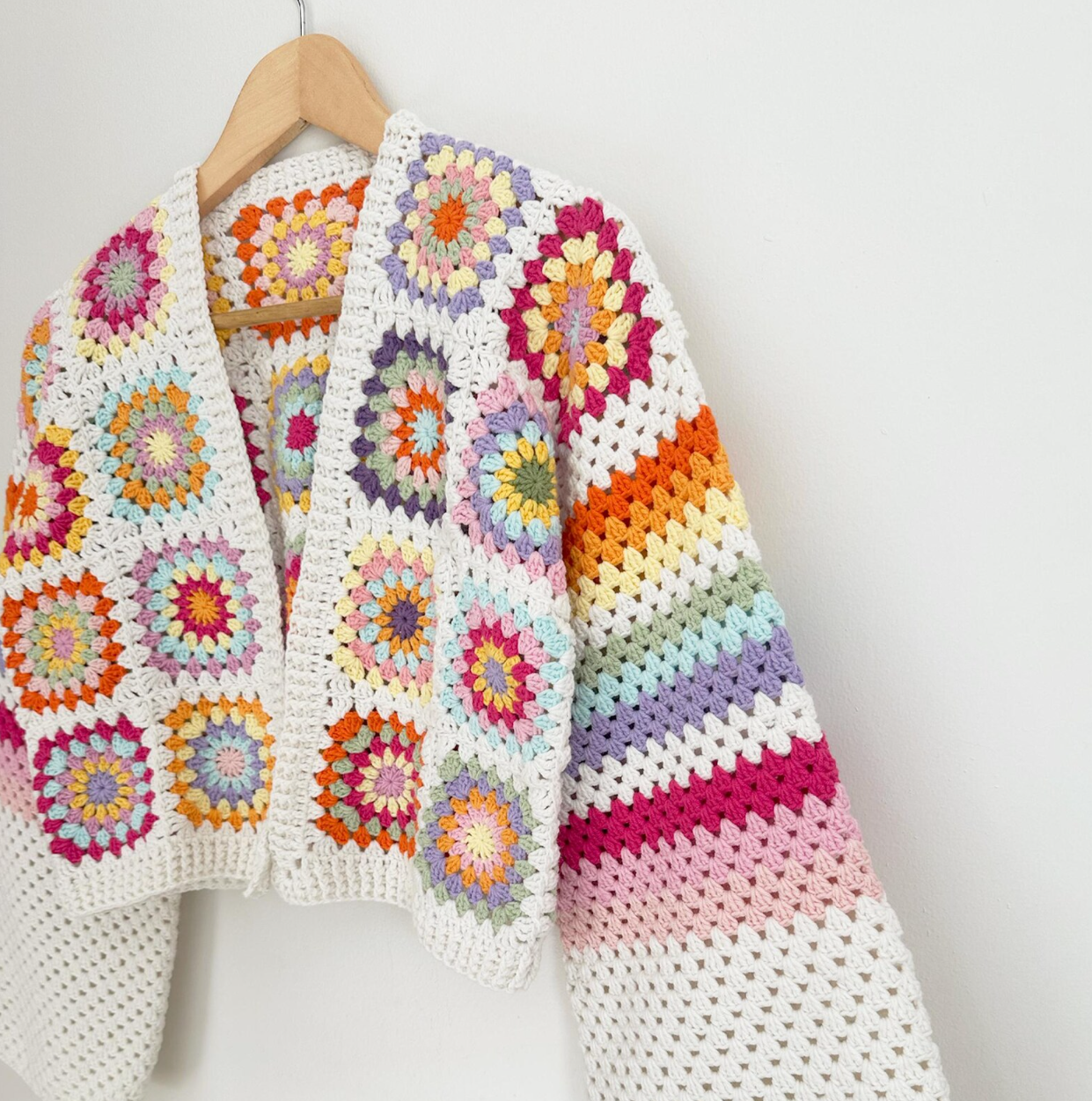Colourful Granny Square Bolero (Handmade)