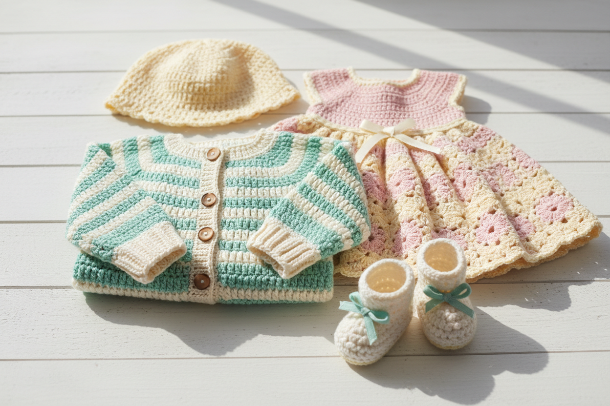 crochet based kids cloths 
