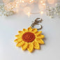 Crochet Sunflower Key Ring