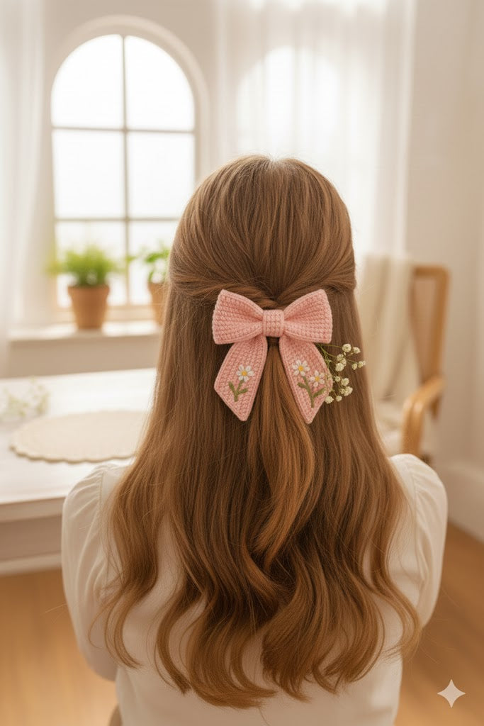 Crochet Bow Clips